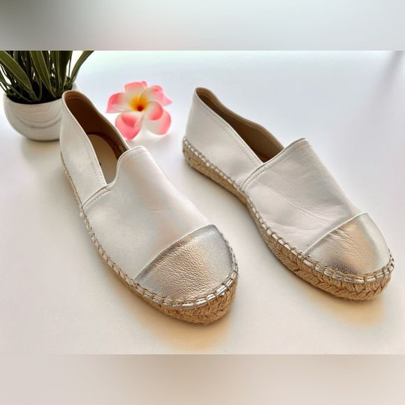 ALDO Espadrilles Flats White Silver-Toed - Picture 3 of 10